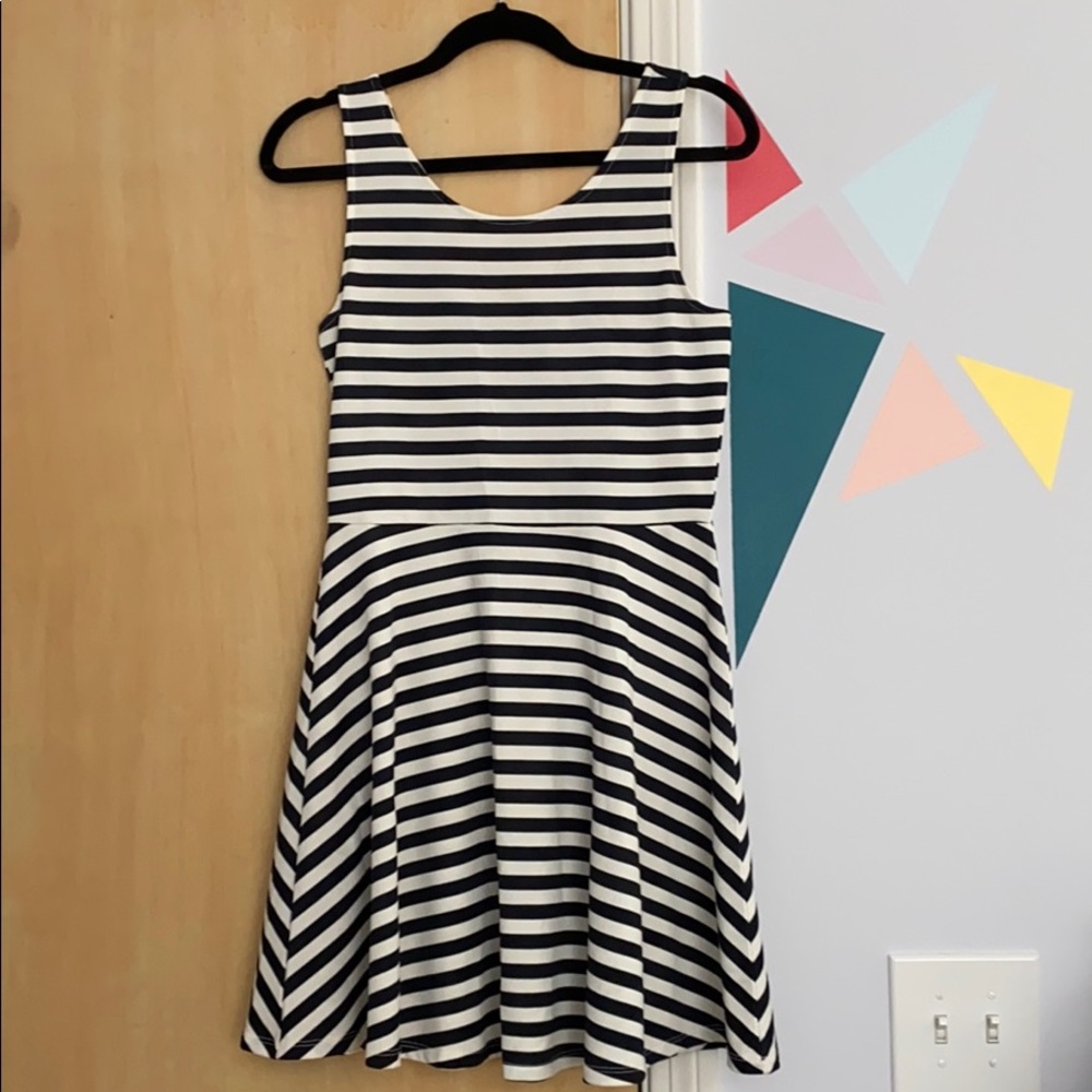 Navy and White Summer Dress